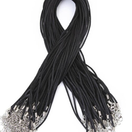 18 Satin Silky Black Cord Adjustable Necklace 18 Etsy