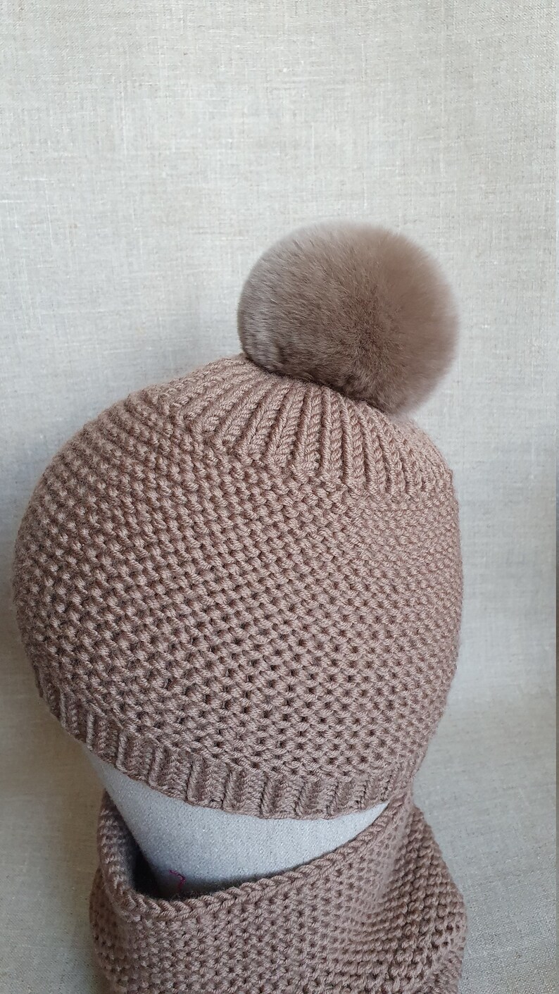 Merino Wool Handmade Hat and Snood Sets for Boy or Girl or Baby. Kids