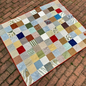 Picnic blanket, outdoor quilt made from upholstery fabric samples