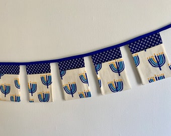 Hanukkah menorah banner, Chanukah countdown stocking, Hanukah advent