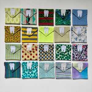 Tooth Fairy Envelope, Handmade Fabric Tooth Holder for Kids