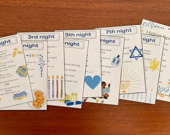 Scavenger Hunt Clues - Printable card inserts for the Hanukkah Pocket Banner