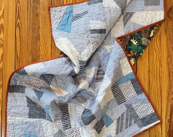 Mullet baby quilt; business in the front, party in the back