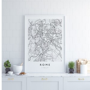 ROME Map Print - City Maps - Rome Print - Rome Map - Map of Roma - Italy Map - Italy Print - Rome Poster - Roma Map Print