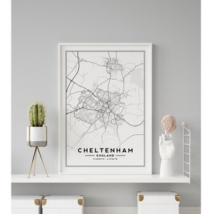 CHELTENHAM Map Poster - Cheltenham Map Print - City Prints - Minimalist Map - Cheltenham Poster - Cheltenham Art - Cheltenham City Map