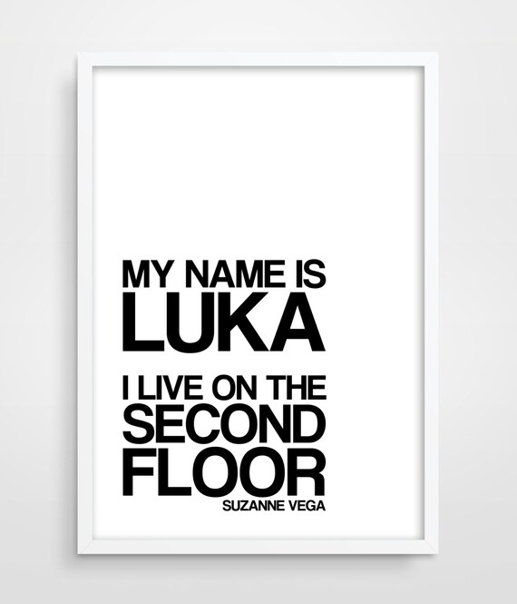Luka Suzanne Vega Music Lyrics Song Lyric Art Folk Etsy