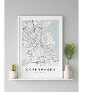 COPENHAGEN City Print - Copenhagen Map - Copenhagen Print - Denmark Map - Danish Map Print - Minimalist Map - Capital City Map Print