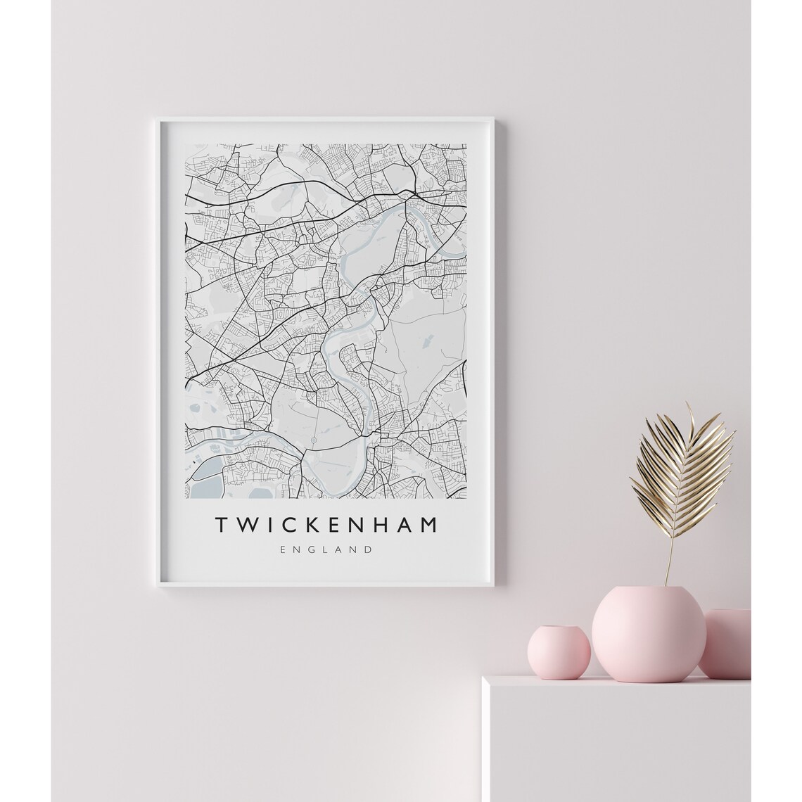 TWICKENHAM Map Print Modern Twickenham Map Twickenham Art - Etsy