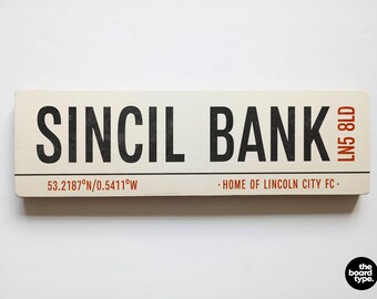 Lincoln City FC Wooden Football Sign: Handmade Vintage Sport Art - Imps Sincil Bank Sign