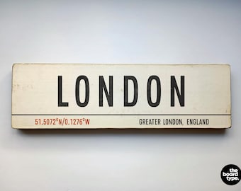 London City Art Sign: Custom Handmade Wooden Decor