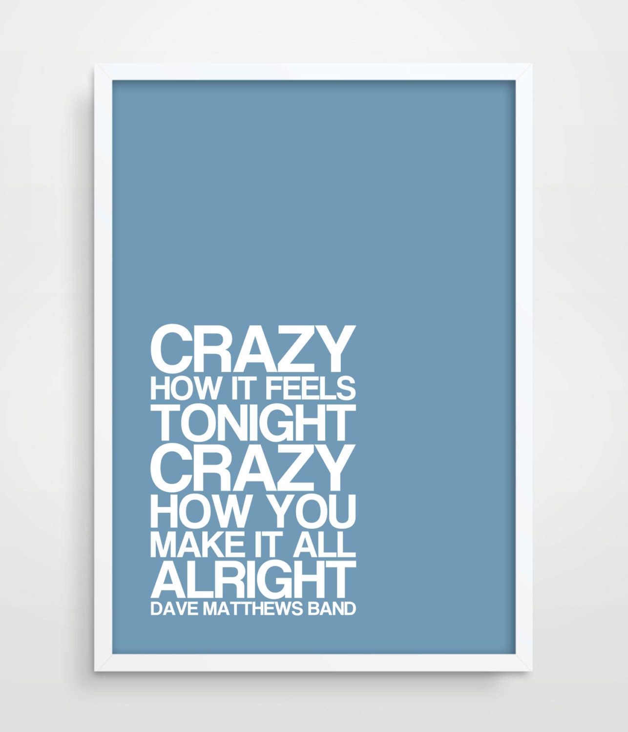 Crush Dave Matthews Band DMB Rock Music Music Lyrics Etsy