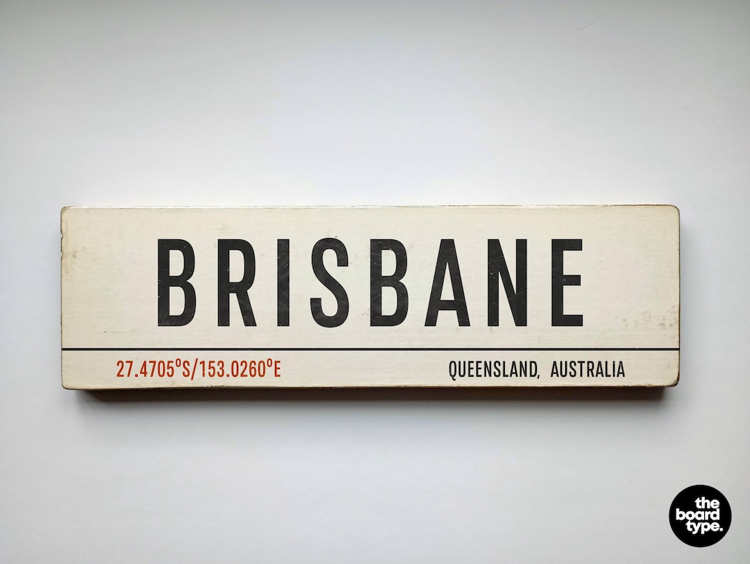 BRISBANE City Sign - Australian Wooden Sign - Aussie Wooden Sign ...