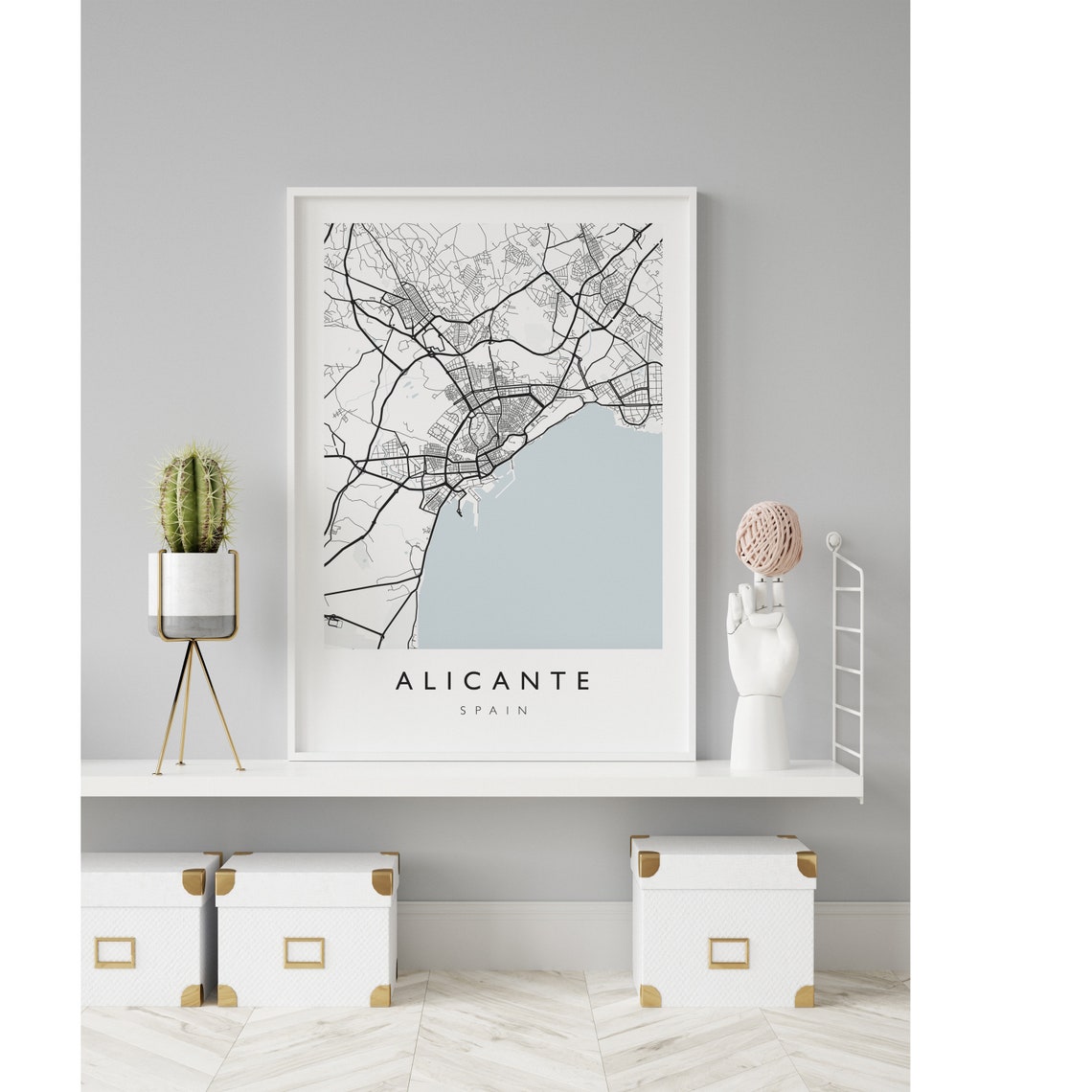 ALICANTE City Map Poster Print Alicante Map Poster City - Etsy