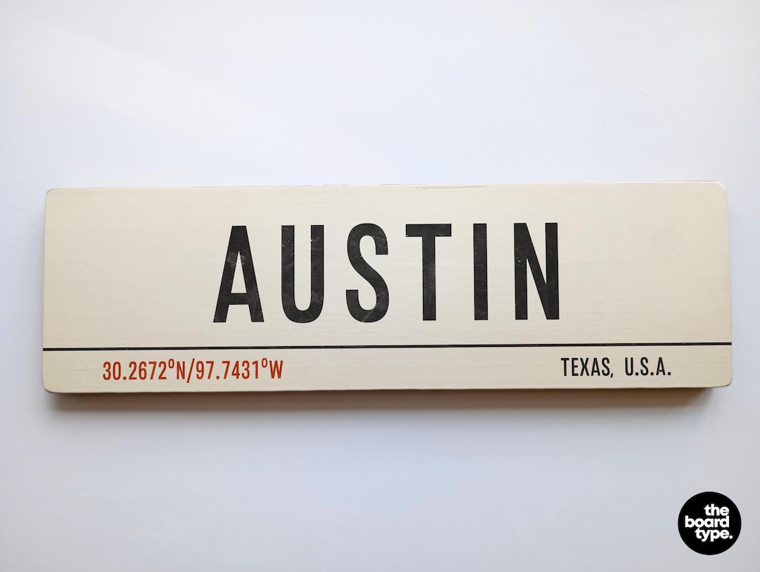 Handmade Vintage Austin Sign: Texas Travel Decor - Etsy