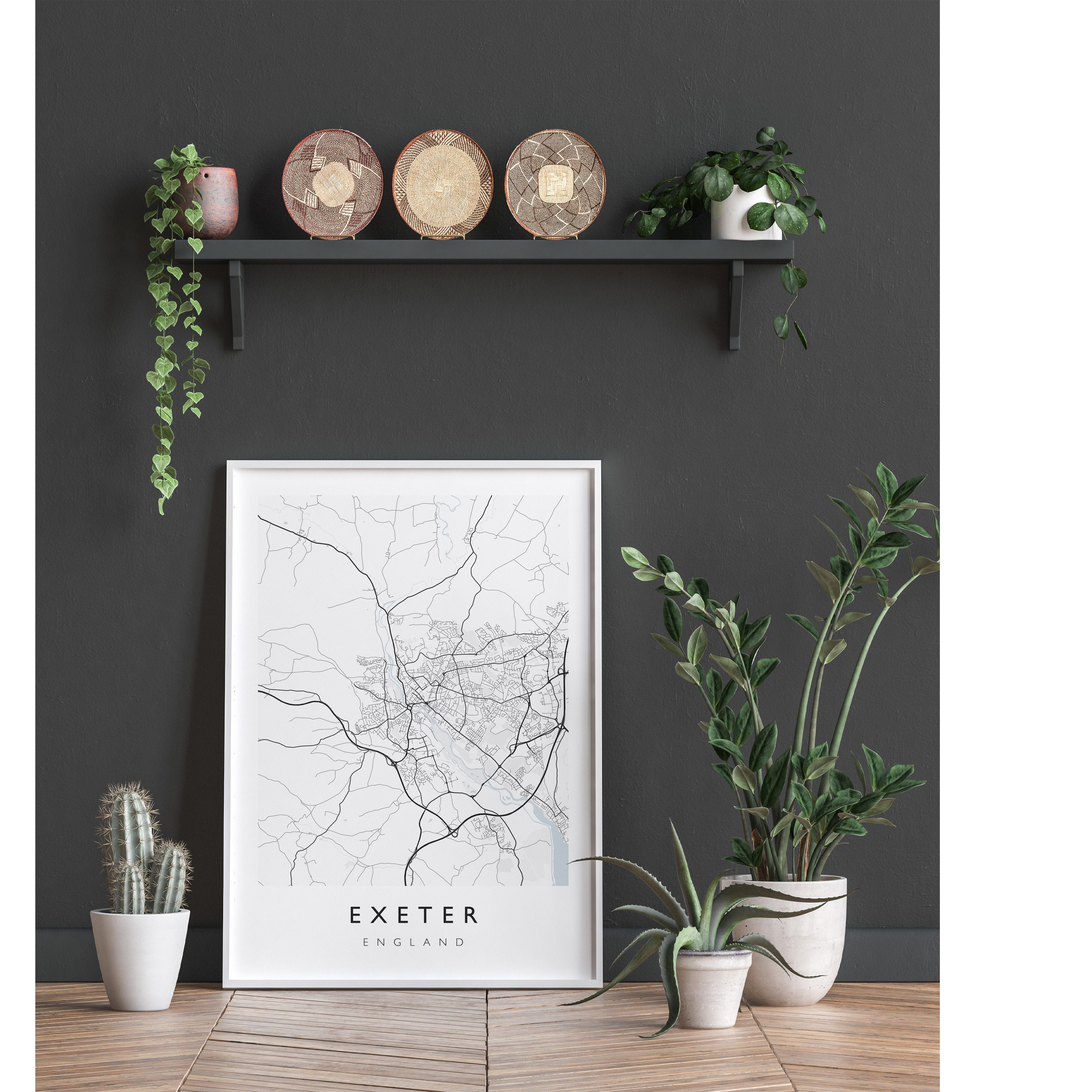 EXETER Poster City Art Exeter Map Print City Map Print Etsy UK