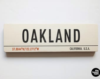 Handmade Oakland Wooden Sign: Retro California Decor