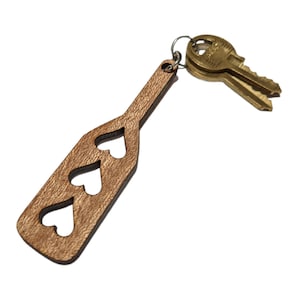 Wood Paddle Keychain