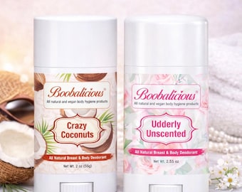 Desodorante para pecho y cuerpo Boobalicious, vegano: ¡siéntete segura y fresca todo el día!