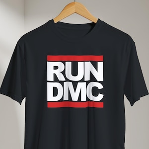 RUN DMC Logo Shirt Vintage Hip Hop Graphic Tee | Retro Rap Music T-Shirt | 80s 90s Streetwear for Men & Women | Unisex Concert Outfit