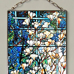Louis Comfort Tiffany - Magnolia and Wisteria.stained Glass and