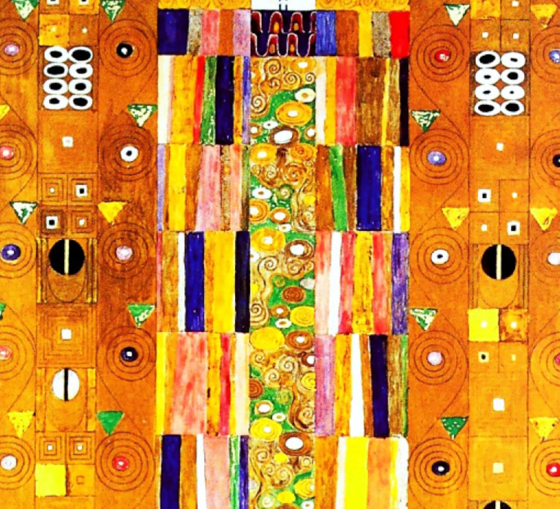 Gustav Klimt Pattern for the Stoclet Friezestained Glass Etsy UK
