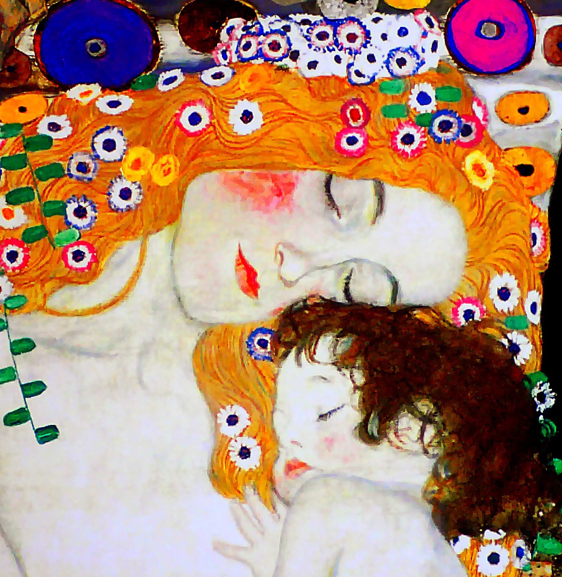 Gustav Klimt Madre e hijo Vidrieras e impresión sobre Etsy España