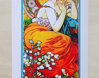 Art Nouveau Stained Glass Lampアルフォンスミュシャ Timelapse - Alphonse Mucha Painted Stained Glass Panel - YouTube