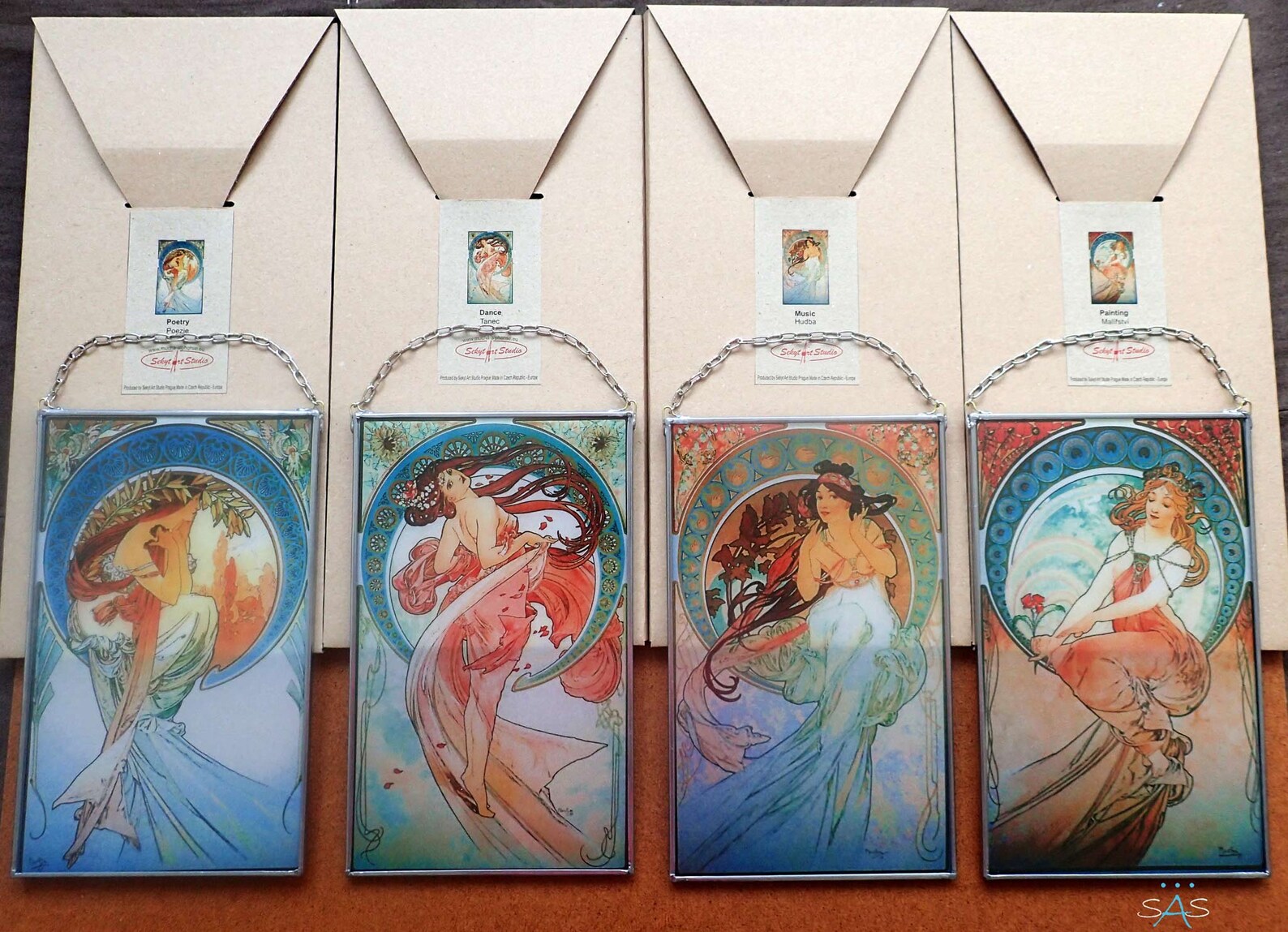 4X Alphonse Mucha Le quattro arti: poesia danza musica | Etsy