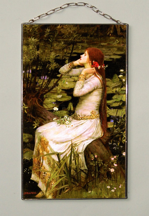 John William Waterhouse - Ophelia (1894), Stained Glass and John William Waterhouse - Ophelia (1894), Stained Glass and