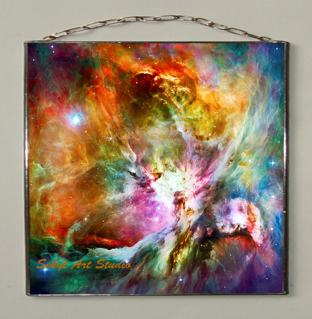 Different Slant on Orion Nebula Stained Glass and Printing on Etsy