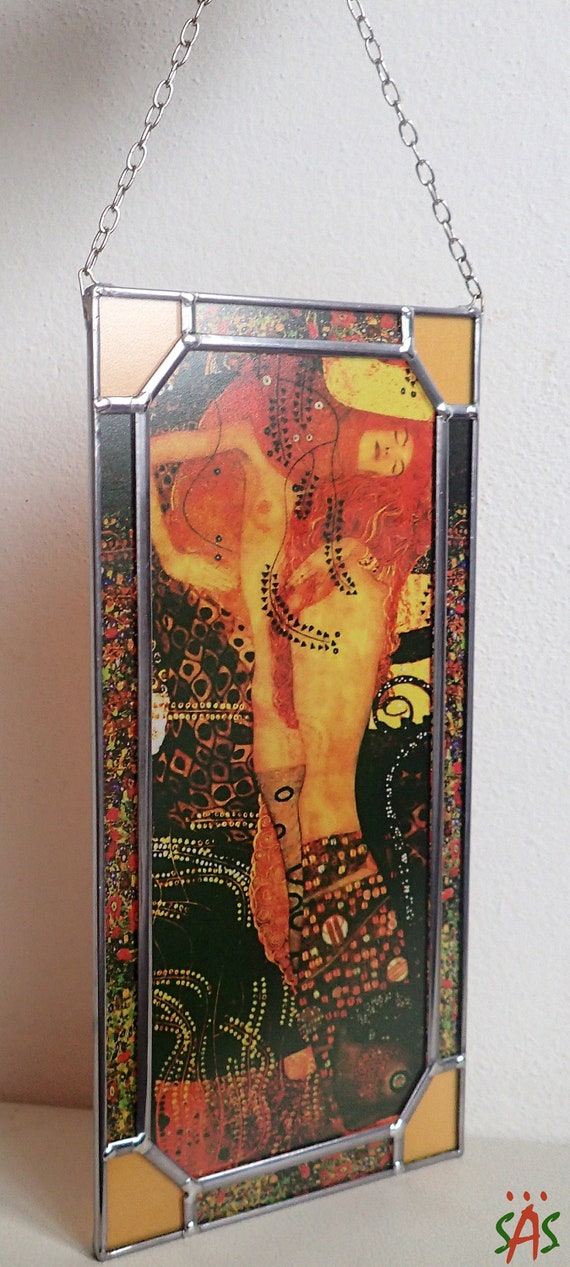Gustav Klimt Wasser Schlangen Ich 1904 1907 Glasmalerei Etsy