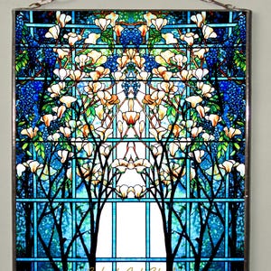 Louis Comfort Tiffany - Magnolia and Wisteria, 1x Stained Glass