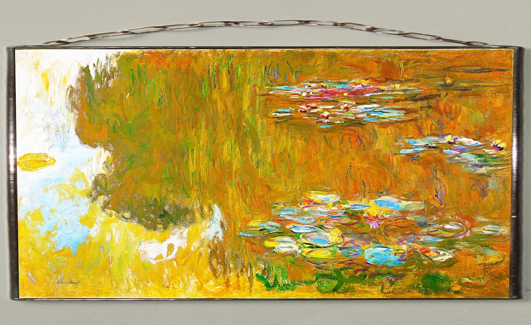 Monet Water Lily Pond Stained Glass & Canvas Print Set.gift. - Etsy