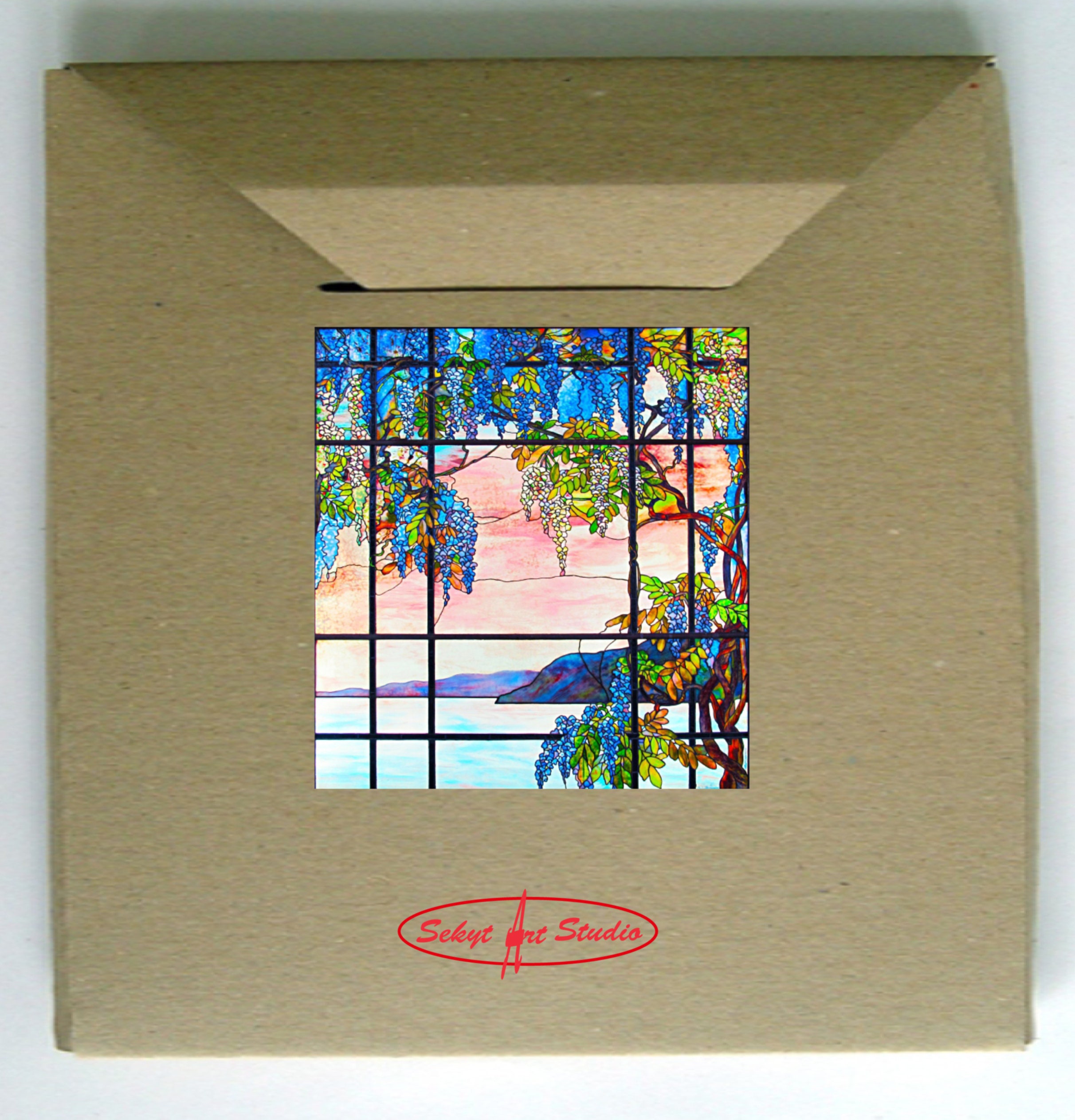 ルイス・コンフォート・ティファニー ステンドグラス Wisteria Louis Comfort Tiffany - Wisteria,stained Glass and Print on Canvas
