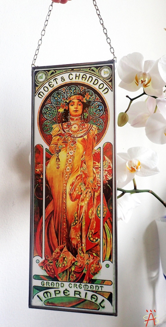 Moët & お買い得品 Chandon アールヌーボー版画 モエ シャンドンの