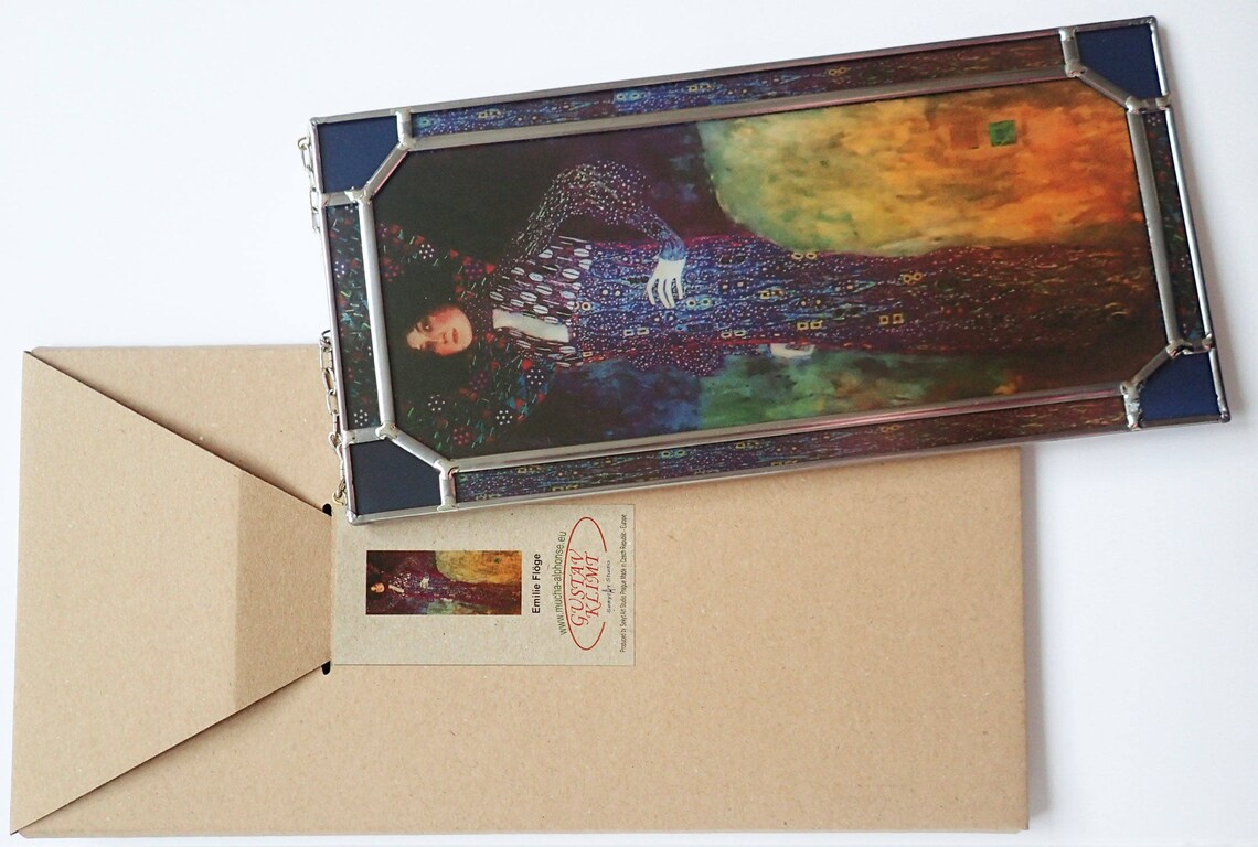 Figurine Goebel Gustav Klimt - Emilie Flöge - 7x9 Cm Avec Support 15 Cm - Occasion