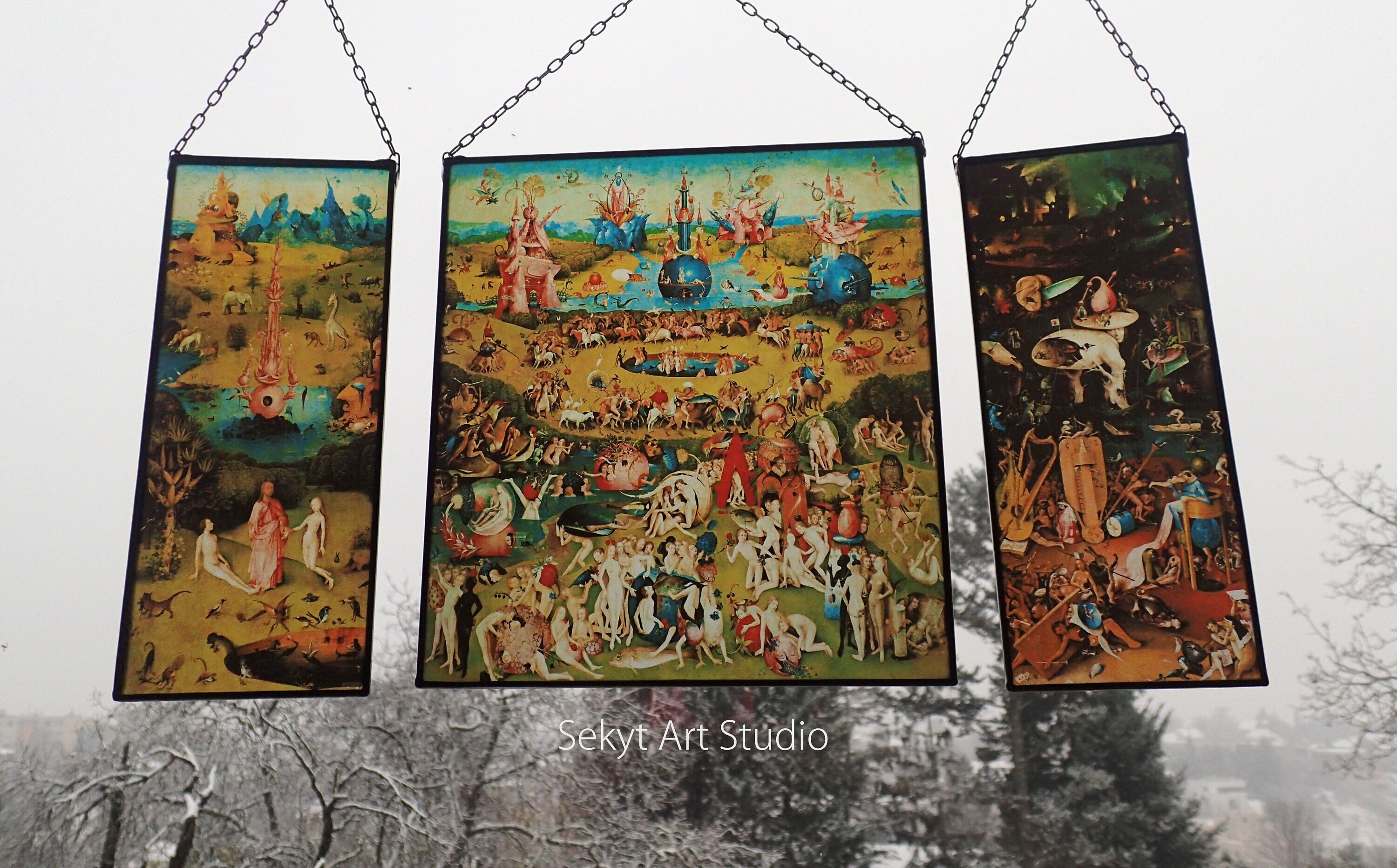 Hieronymus Bosch - the Garden of Earthly Delights. Stained Glass