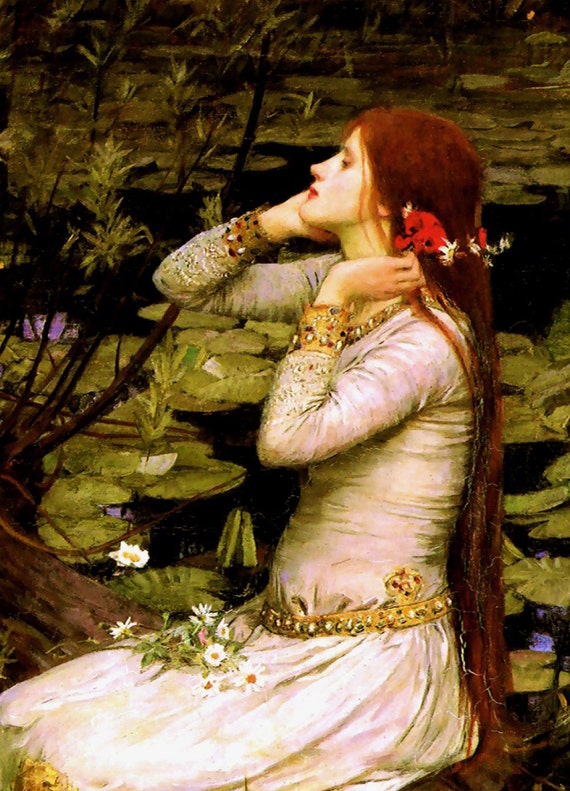 John William Waterhouse - Ophelia (1894), Stained Glass and John William Waterhouse - Ophelia (1894), Stained Glass and
