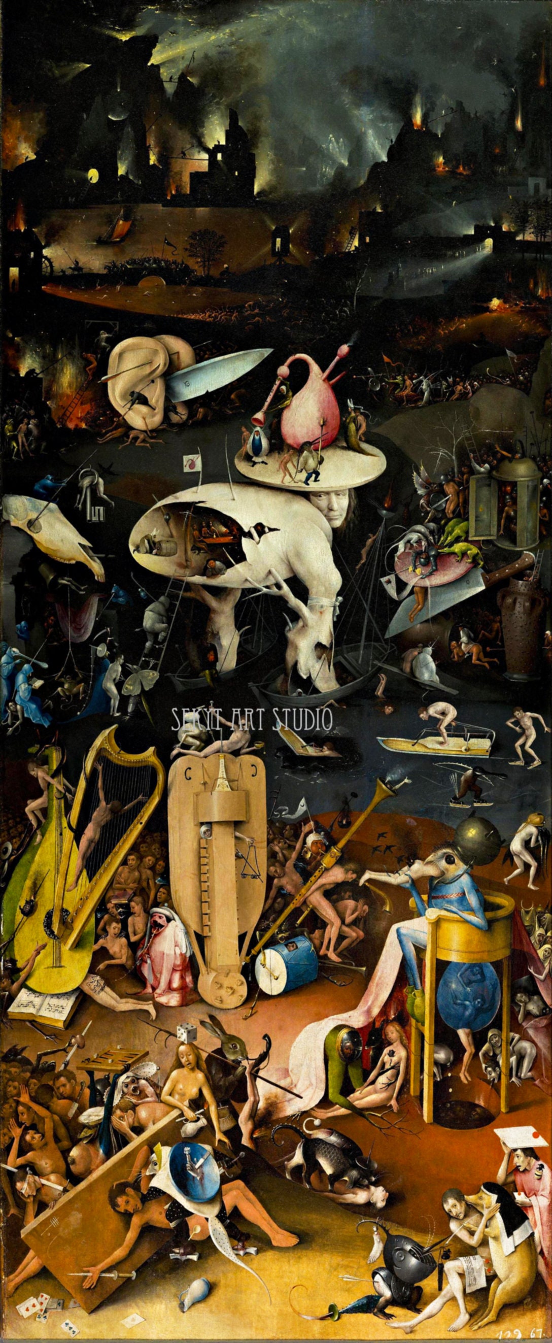 Hieronymus Bosch - the Garden of Earthly Delights. Stained Glass