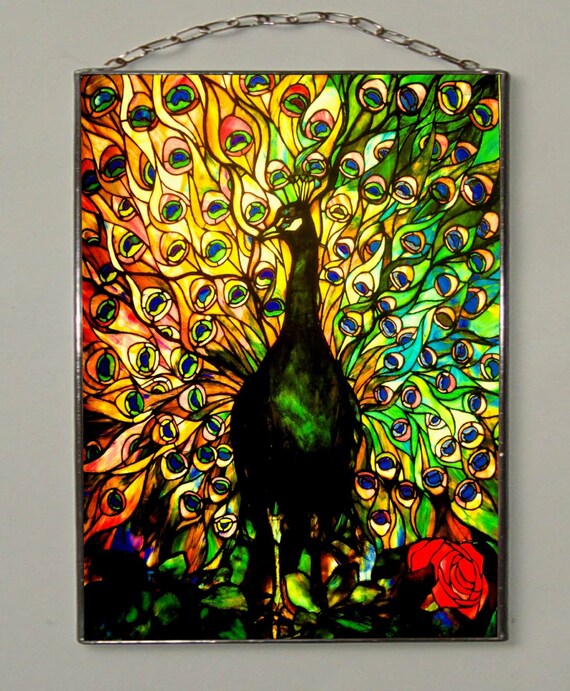 Louis Comfort Tiffany Peacock I Etsy