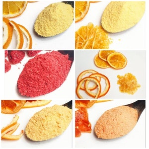 Dried orange, grapefruit,  raspberry powder