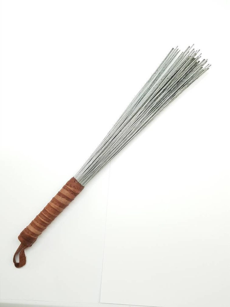 Chi gong metal massage energy stick brush image 1