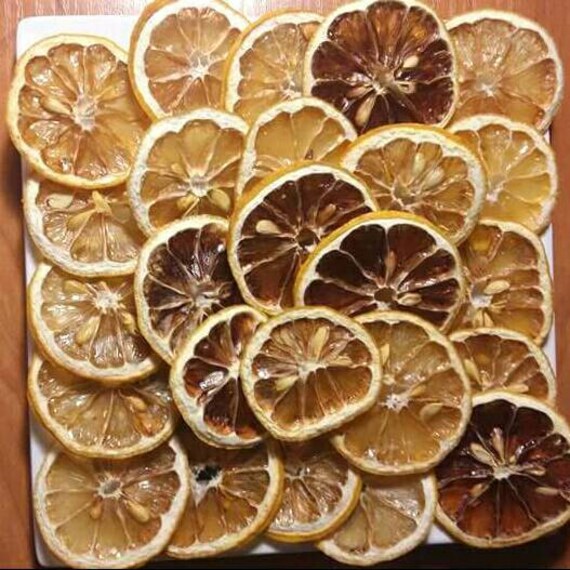 Set Of 20 Dried Lemon Slices Dried Decorative Etsy