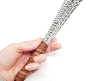 Chi gong metal massage energy stick brush