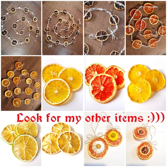 Set Of 20 Dried Lemon Slices Dried Decorative Etsy