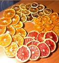 Dried orange, lemon, lime, grapefruit, blood orange, kiwi, or pineapple slices, product logo