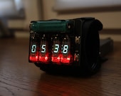 vfd wrist watch clock steam punk portable style date month temperature display iv-3 (iv-8) vfd nixie tube nixie era