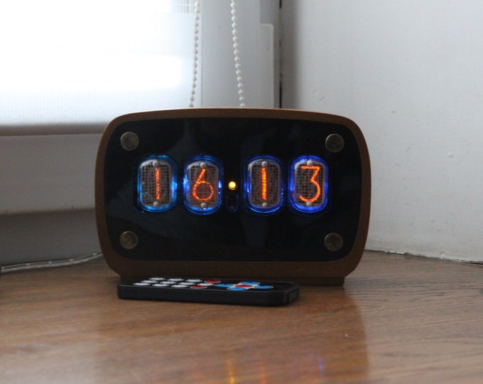 Nixie Tube Clock With 4pcs IN12 Nixie Tubes and Case Fully Assembled
