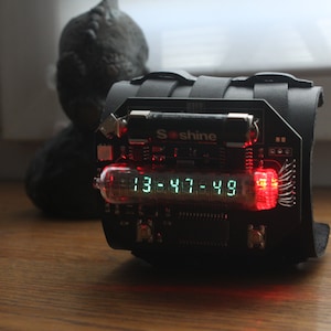 IV-21 steam punk watch nixie era vfd wrist clock portable unique with seconds  temperature and date calendar