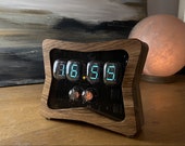 timepiece boasts both VFD and NIXIE tubes iv-22 plus in-2, handcrafted with precision, a marriage of past and present desk clock